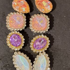 Elegant Multi-Color Crystal Earrings